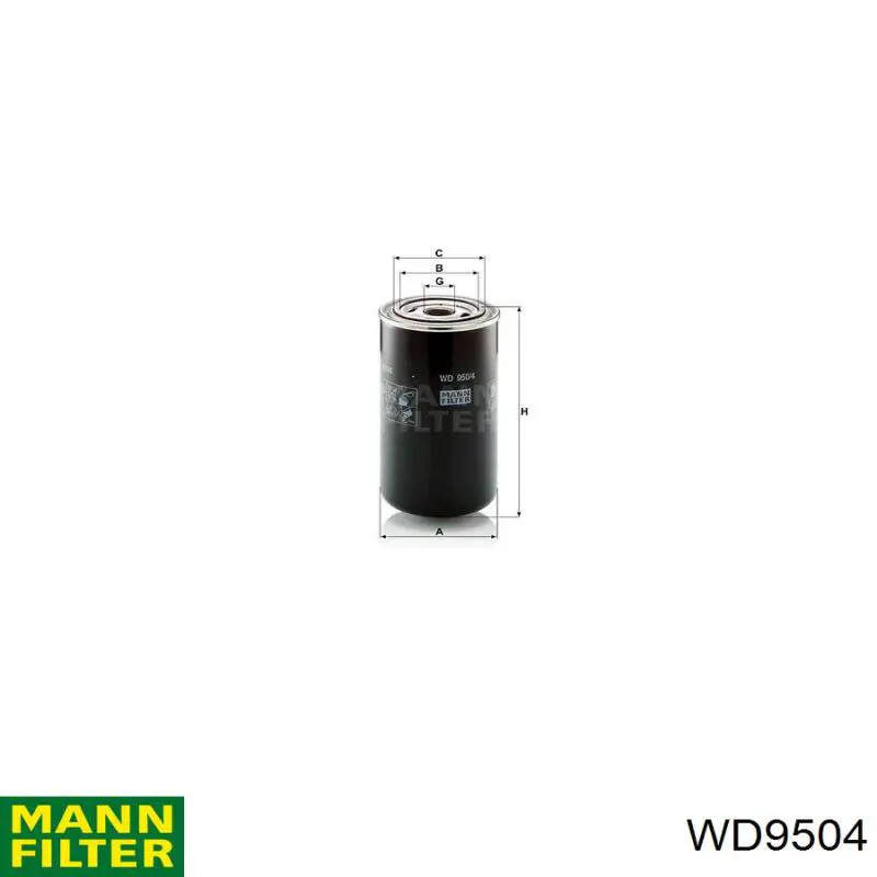 WD9504 Mann-Filter Filtro hidráulico transmisión automática
