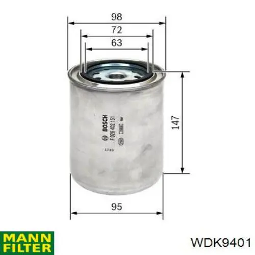 FF5785 Fleetguard filtro combustible