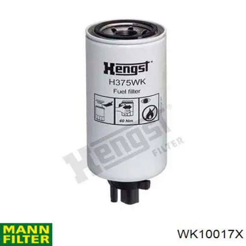 WK10017X Mann-Filter filtro combustible