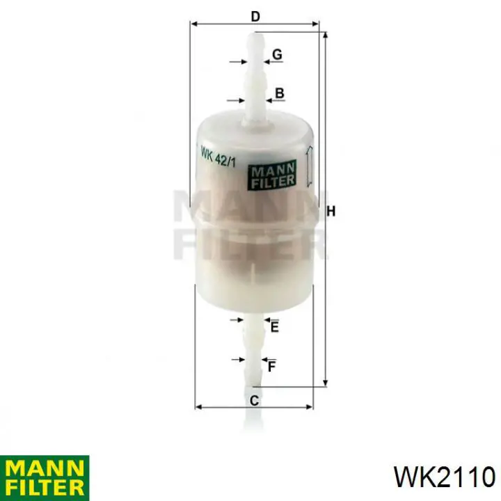 WK2110 Mann-Filter filtro combustible