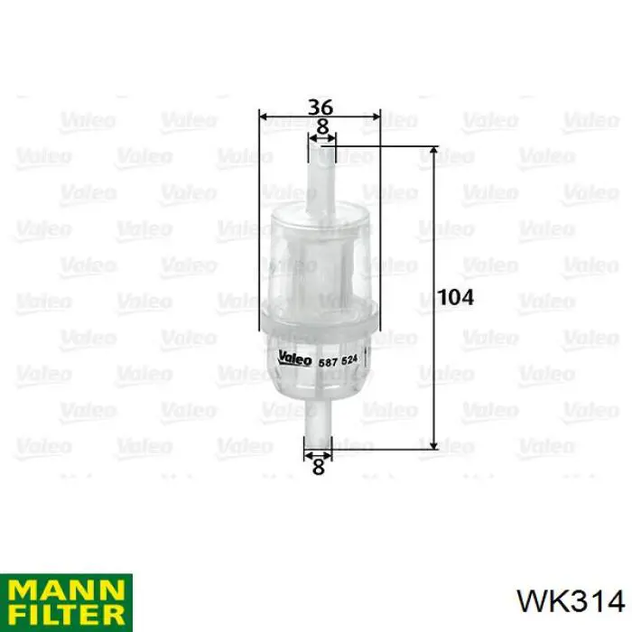 Comprar WK314 Mann-Filter Filtro diesel