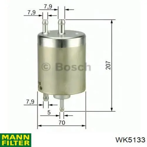 WK5133 Mann-Filter filtro combustible