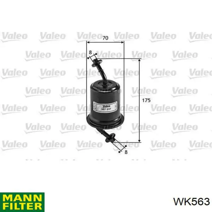 WK563 Mann-Filter filtro de combustible