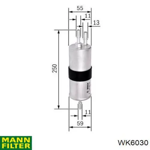 WK6030 Mann-Filter filtro de combustible