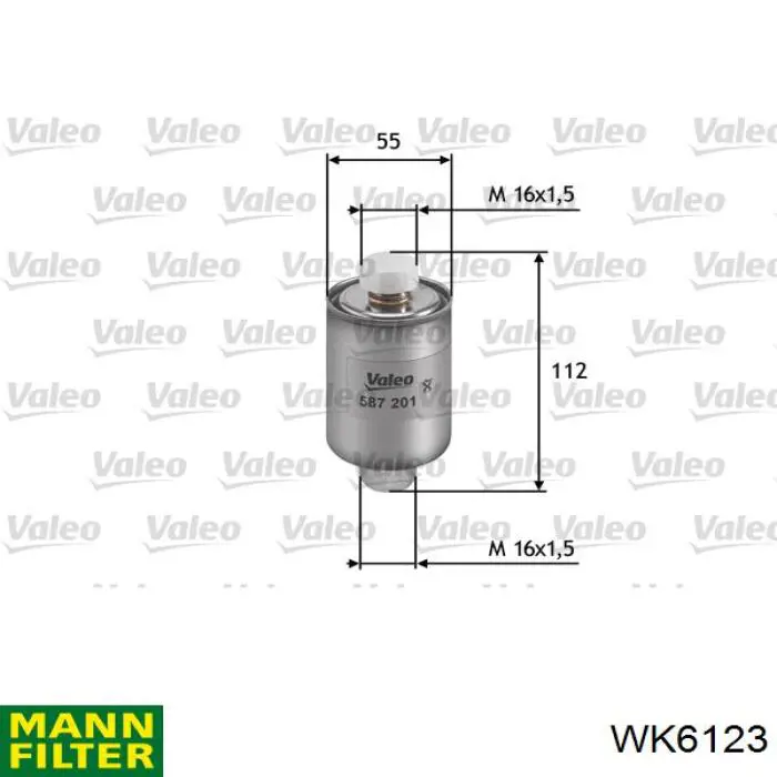 WK6123 Mann-Filter filtro de combustible