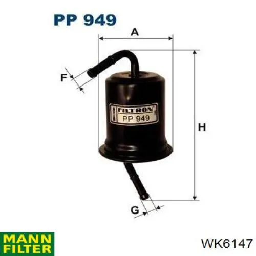 WK6147 Mann-Filter Filtro de gasolina