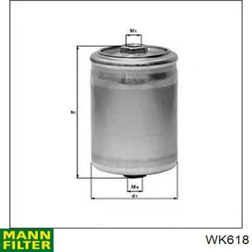WK618 Mann-Filter filtro combustible