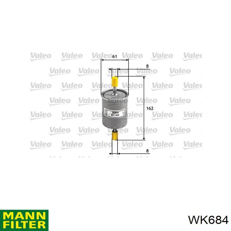 WK684 Mann-Filter filtro combustible