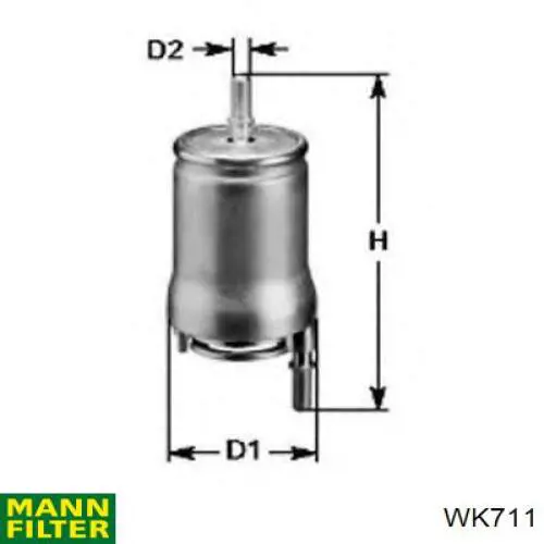 Filtro de combustible WK711 Mann-Filter