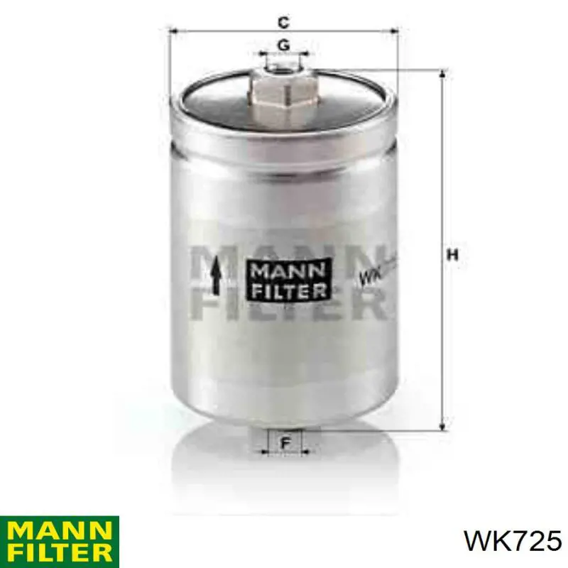 WK725 Mann-Filter filtro combustible