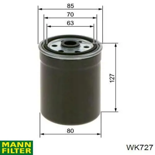 WK727 Mann-Filter filtro combustible