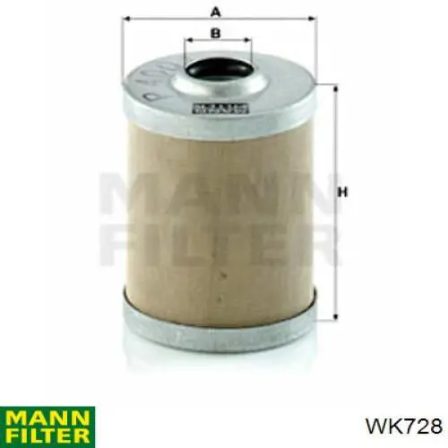 Filtro de combustible WK728 Mann-Filter
