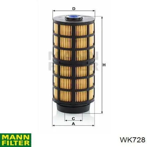 WK728 Mann-Filter Filtro de gasolina