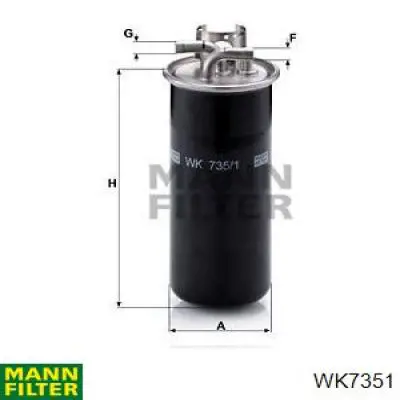 Filtro combustible Mann-Filter WK7351 precio, desde 35,55 EUR