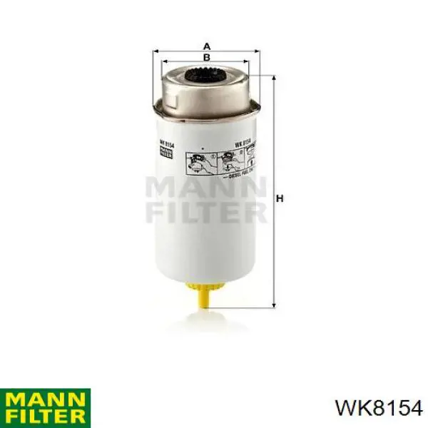 Filtro combustible Mann-Filter WK8154 precio, desde 35,32 EUR