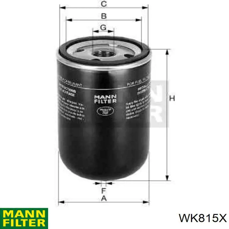 Filtro de combustible WK815X Mann-Filter