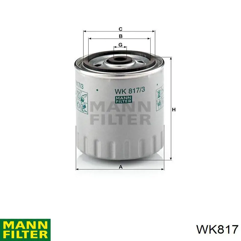 WK817 Mann-Filter filtro combustible
