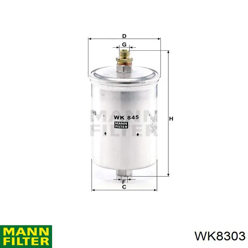 Filtro de gasoil Mann-Filter WK8303