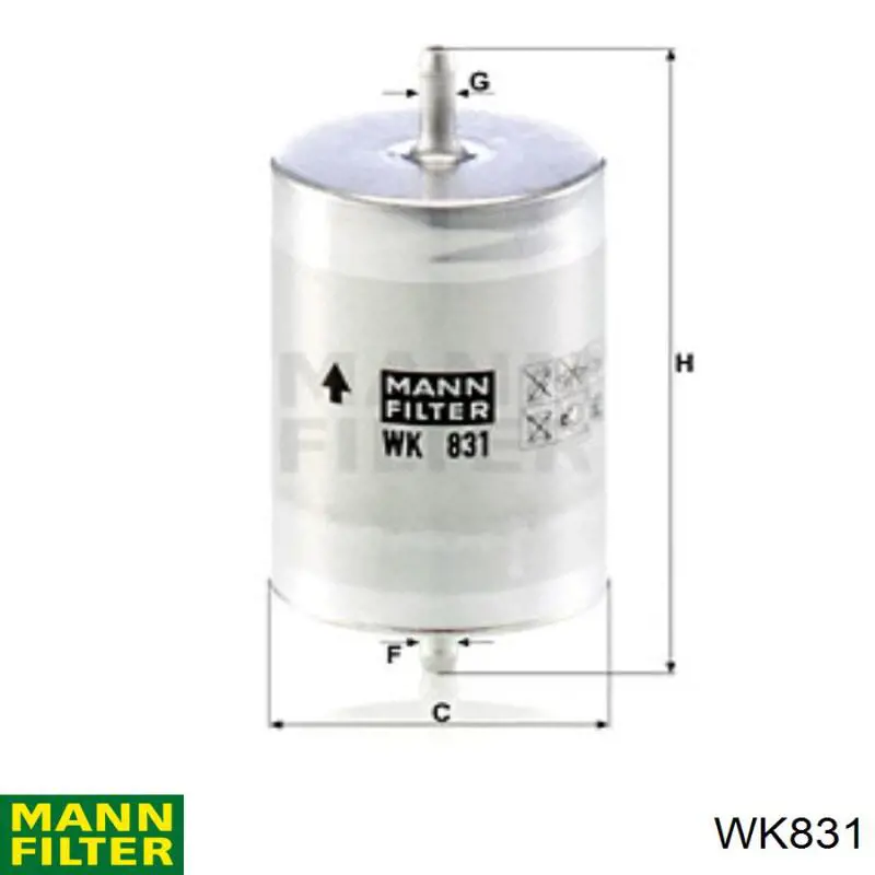 WK831 Mann-Filter filtro combustible