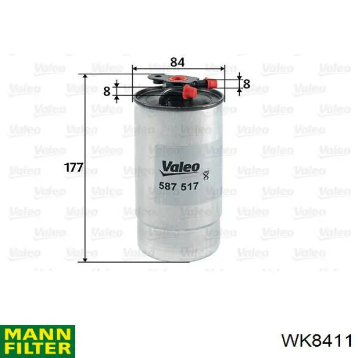 Comprar WK8411 Mann-Filter Filtro diesel