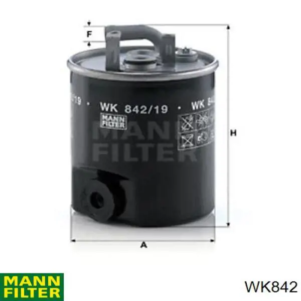 Filtro de combustible WK842 Mann-Filter