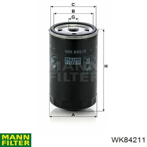WK84211 Mann-Filter Filtro de gasolina