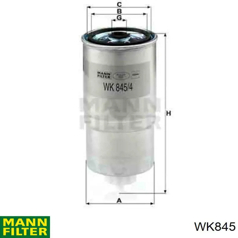 Filtro combustible Mann-Filter WK845 precio, desde 25,58 EUR