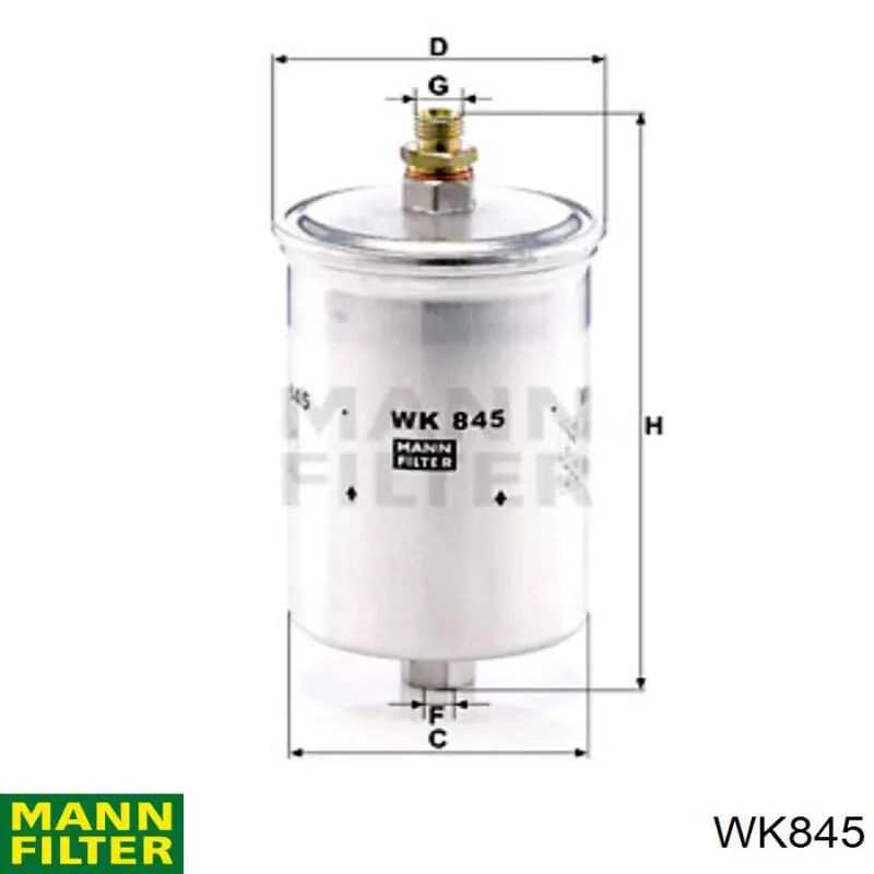 Comprar WK845 Mann-Filter Filtro diesel