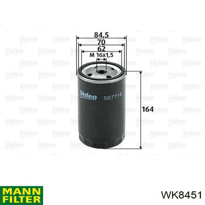 WK8451 Mann-Filter filtro combustible