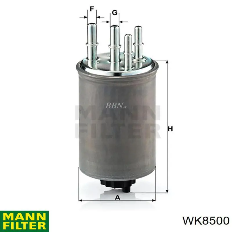 WK8500 Mann-Filter filtro de combustible