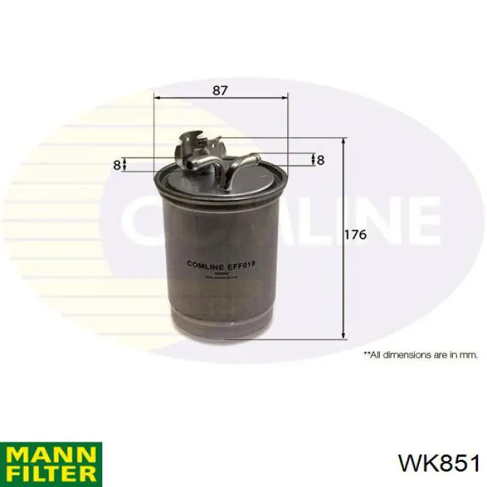 Filtro combustible Mann-Filter WK851 precio, desde 15,72 EUR
