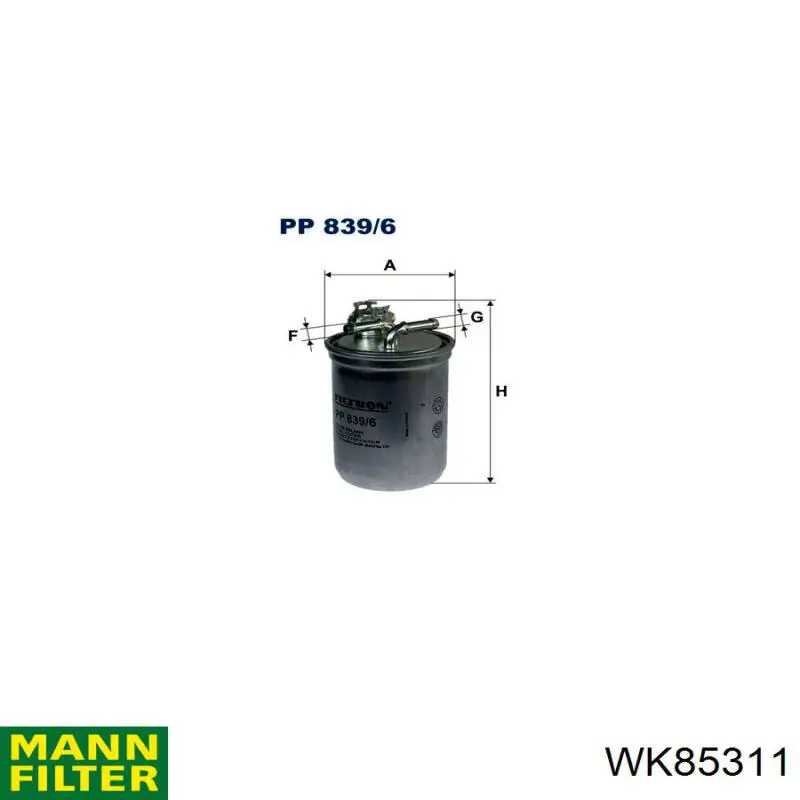 Filtro de gasoil Mann-Filter WK85311