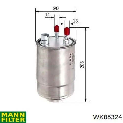 WK85324 Mann-Filter filtro de combustible