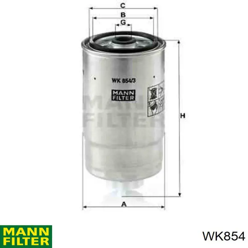 WK854 Mann-Filter filtro combustible