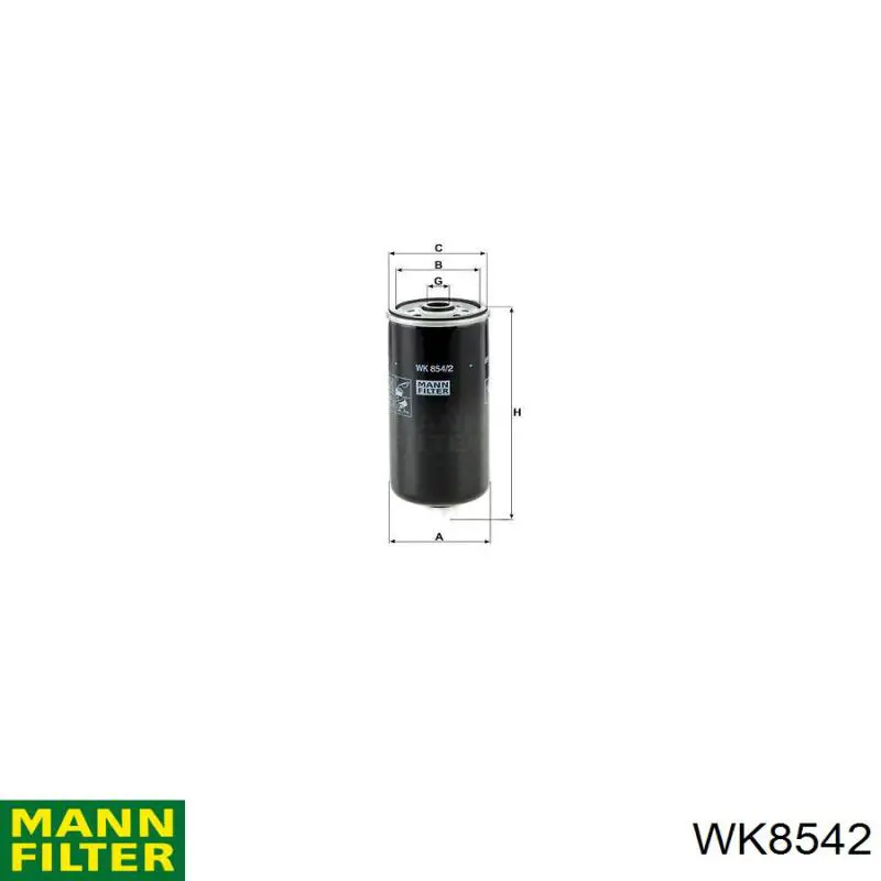 Filtro combustible Mann-Filter WK8542 precio, desde 16,97 EUR