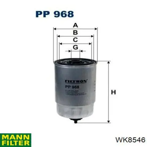 WK8546 Mann-Filter Filtro de gasolina