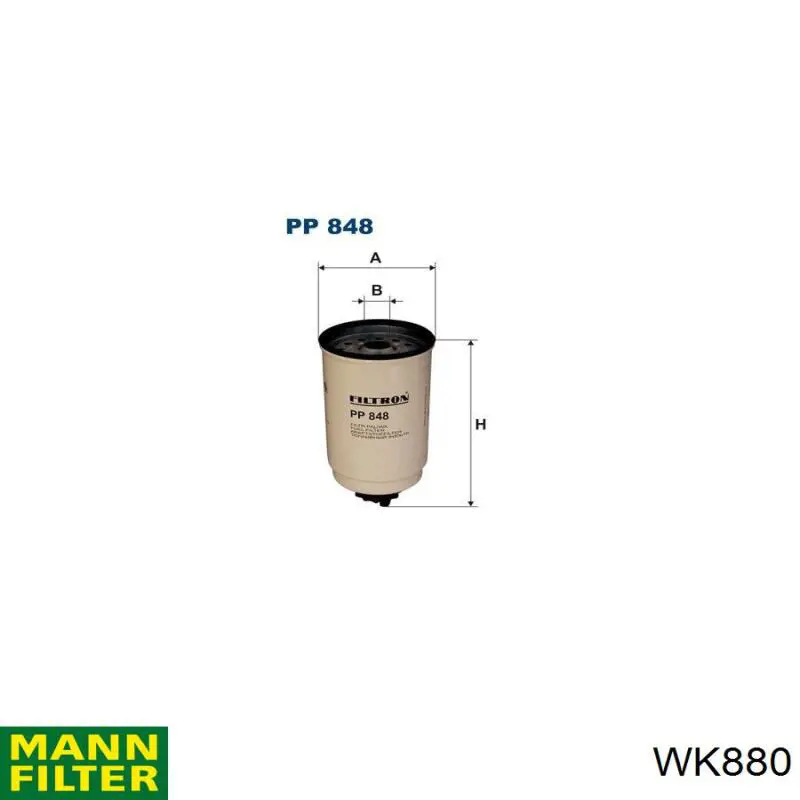 Filtro de combustible WK880 Mann-Filter