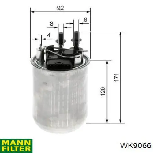 WK9066 Mann-Filter filtro combustible