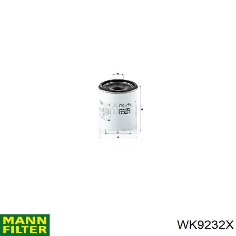 Filtro combustible Mann-Filter WK9232X precio, desde 54,60 EUR