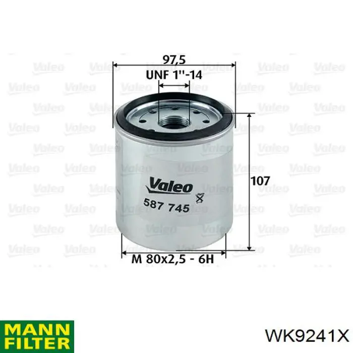 WK9241X Mann-Filter filtro combustible