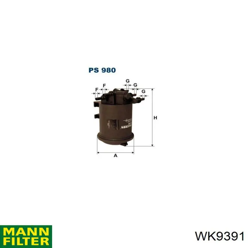 Filtro combustible Mann-Filter WK9391 precio, desde 19,77 EUR