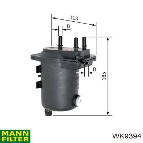 Comprar WK9394 Mann-Filter Filtro diesel