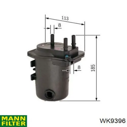 Filtro combustible Mann-Filter WK9396 precio, desde 11,15 EUR