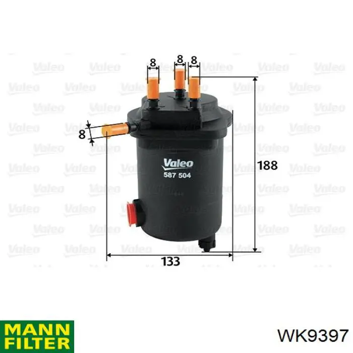 Filtro combustible Mann-Filter WK9397 precio, desde 17,49 EUR