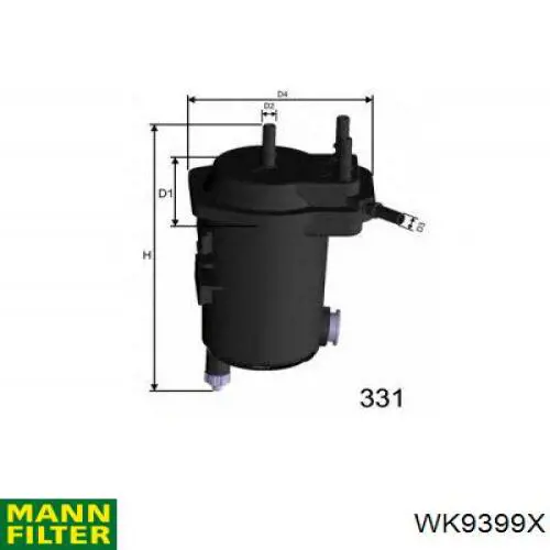 Comprar WK9399X Mann-Filter Filtro diesel