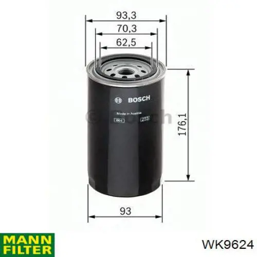 WK9624 Mann-Filter filtro de combustible