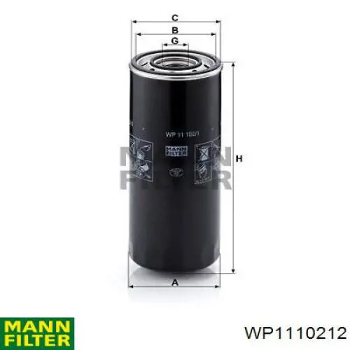 Comprar WP1110212 Mann-Filter Filtros de aceite