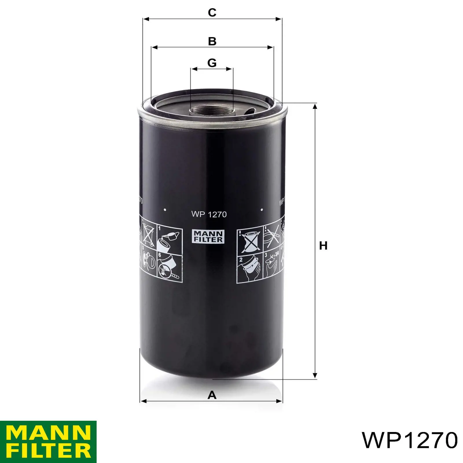 WP 1270 Mann-Filter filtro de aceite