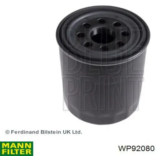 Filtro de aceite WP92080 Mann-Filter