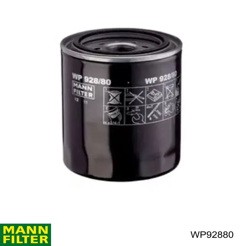 Filtro de aceite WP92880 Mann-Filter
